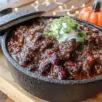 wholesome slow cooker halloween chili - featured image