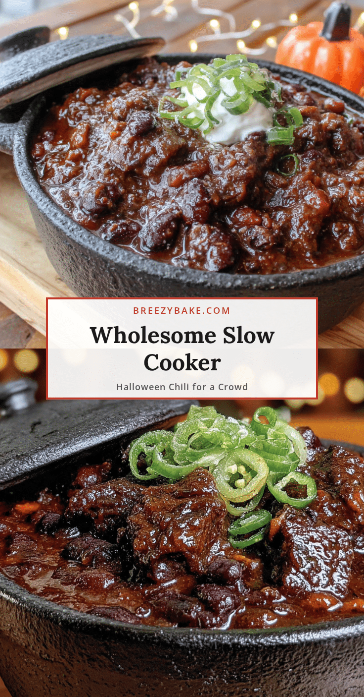wholesome slow cooker halloween chili recipe