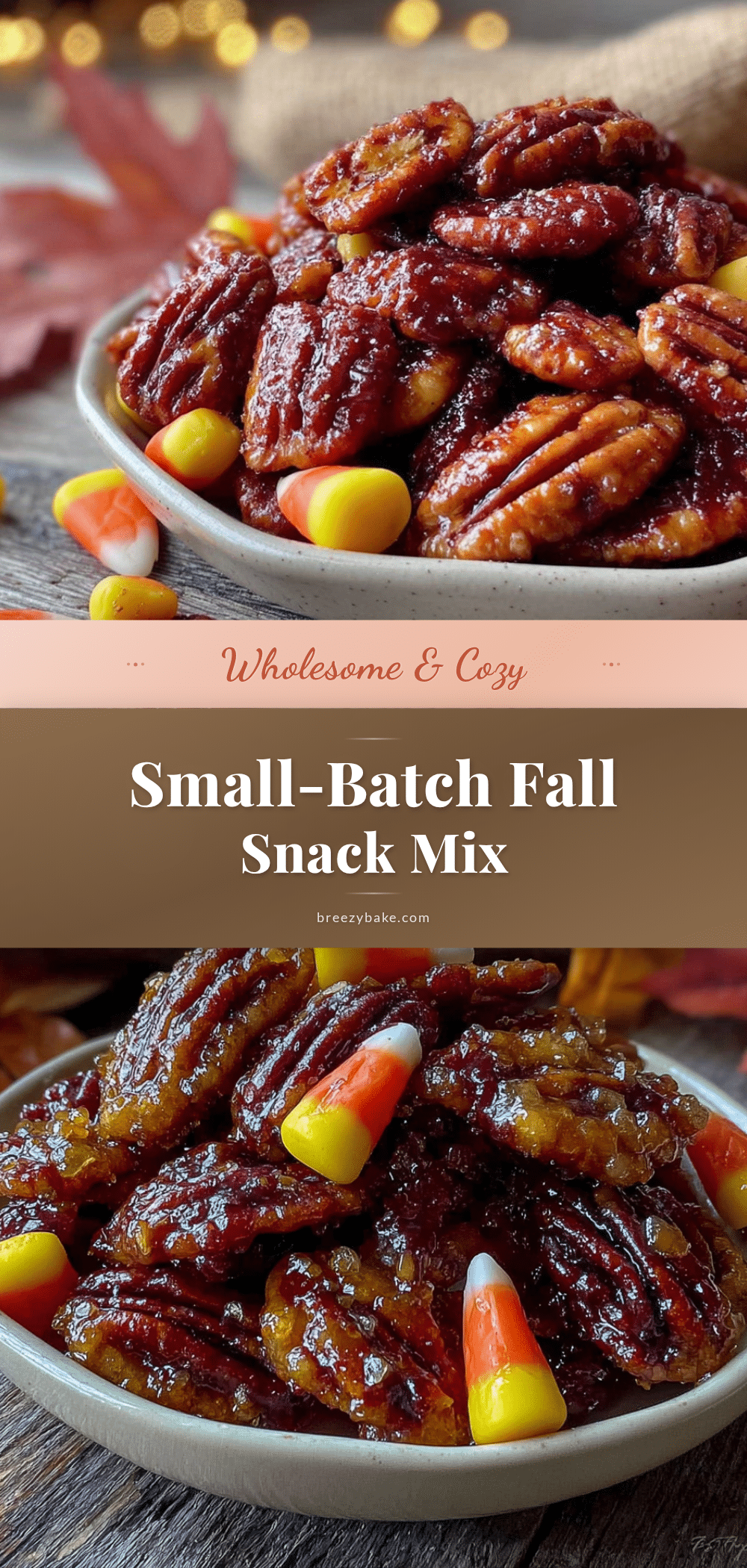 wholesome small-batch fall snack mix with candy corn recipe