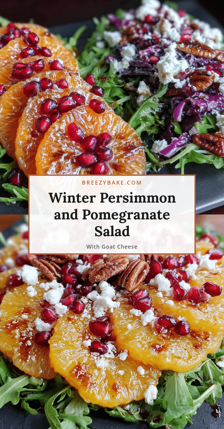 winter persimmon and pomegranate salad recipe