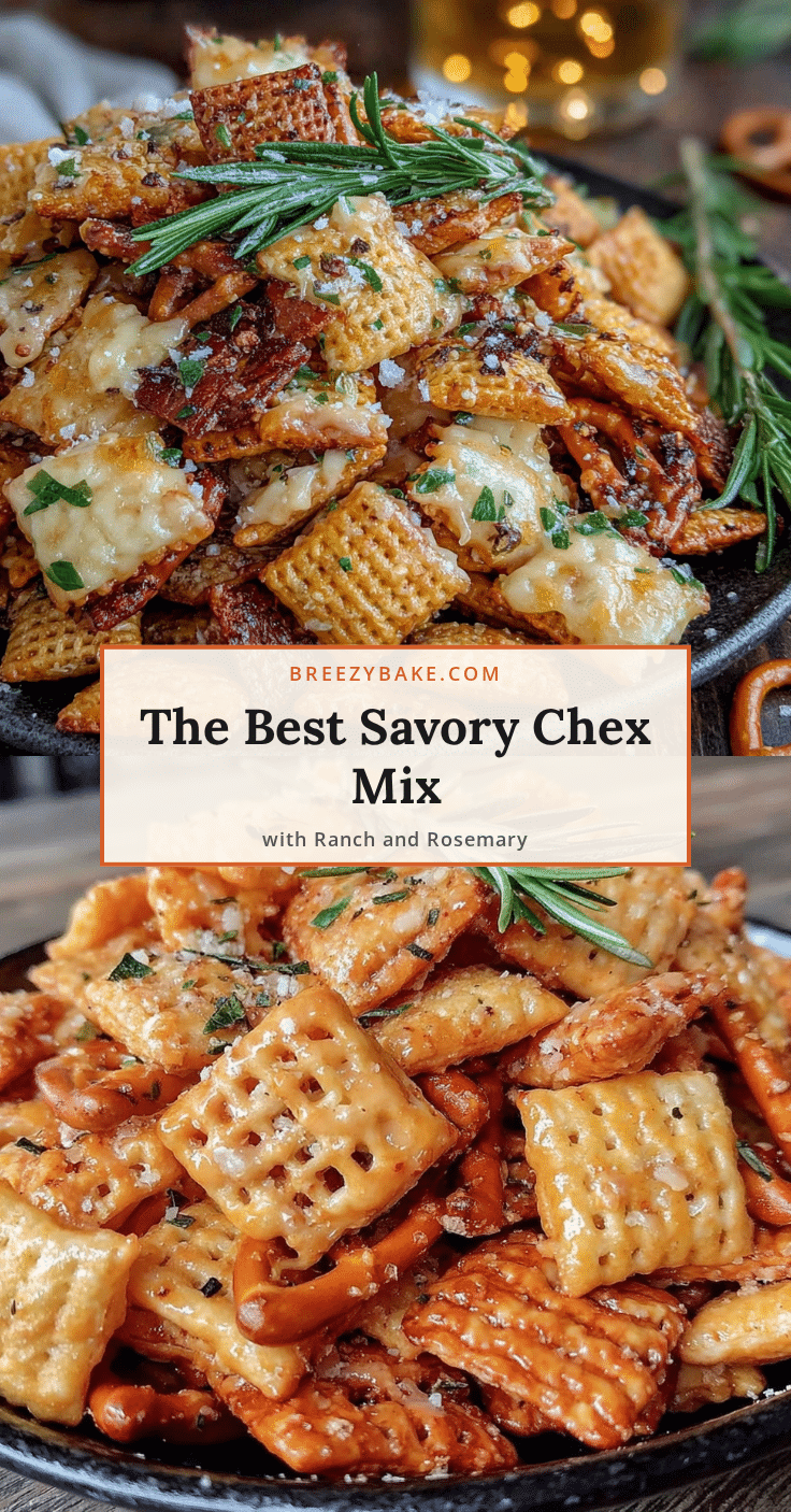 Best Savory Chex Mix with Ranch and Rosemary recipe