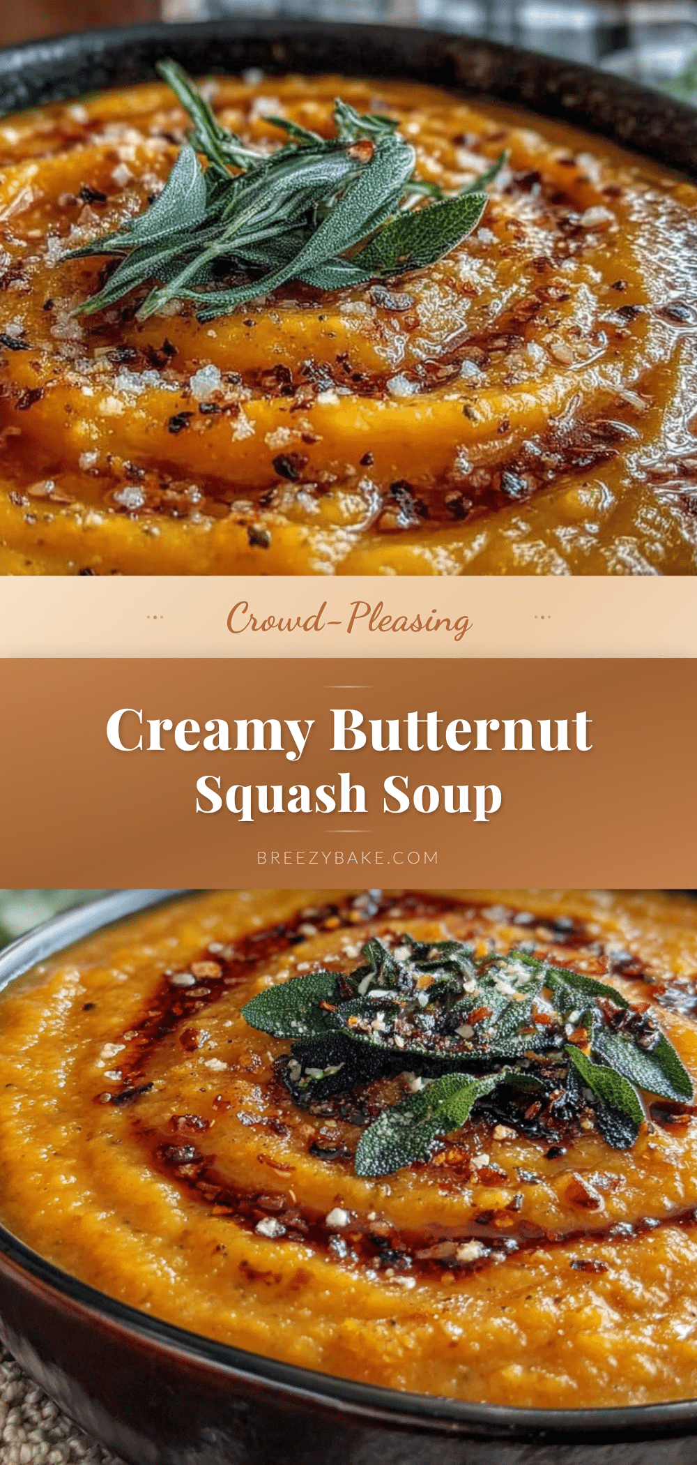 butternut squash soup with sage brown butter recipe