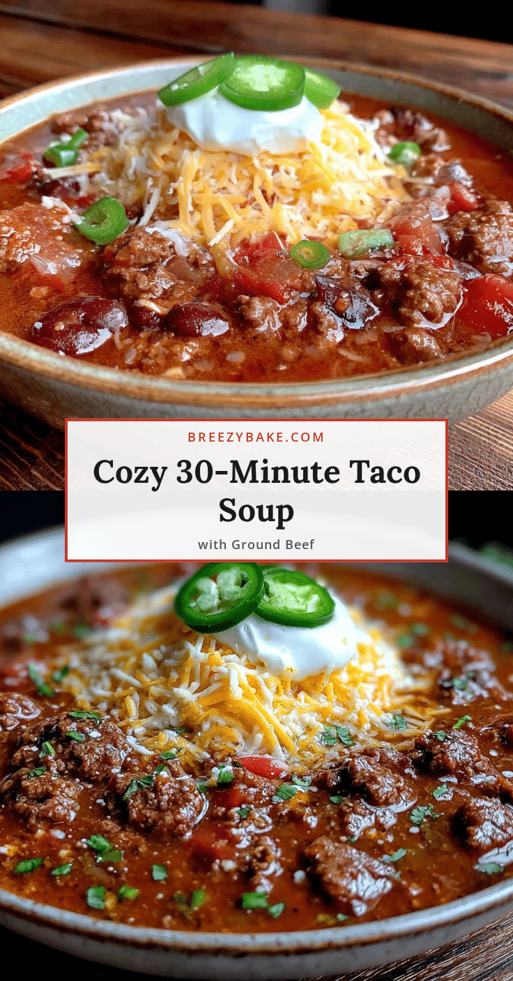cozy 30-minute taco soup with ground beef recipe