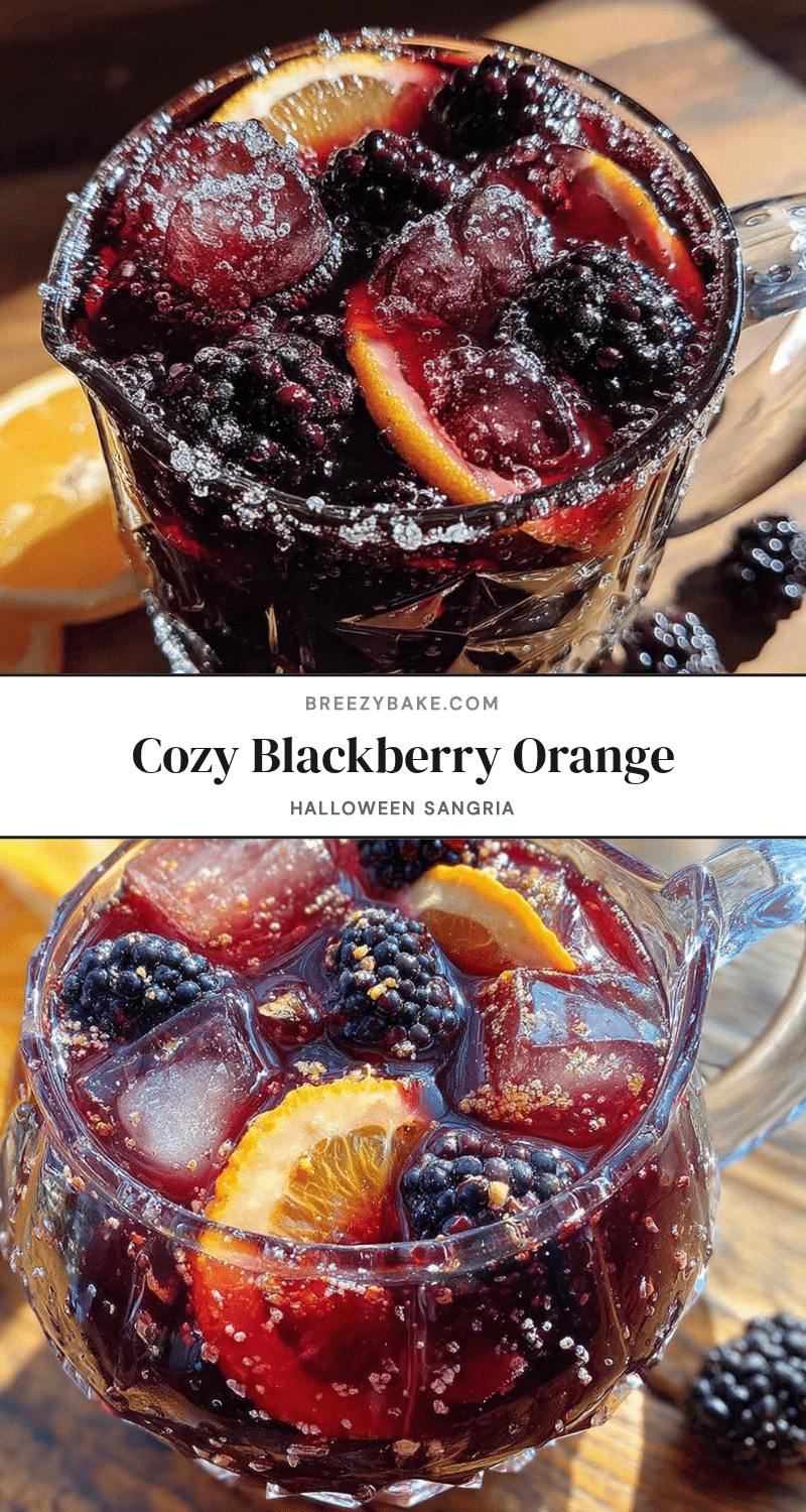 cozy blackberry orange halloween sangria recipe