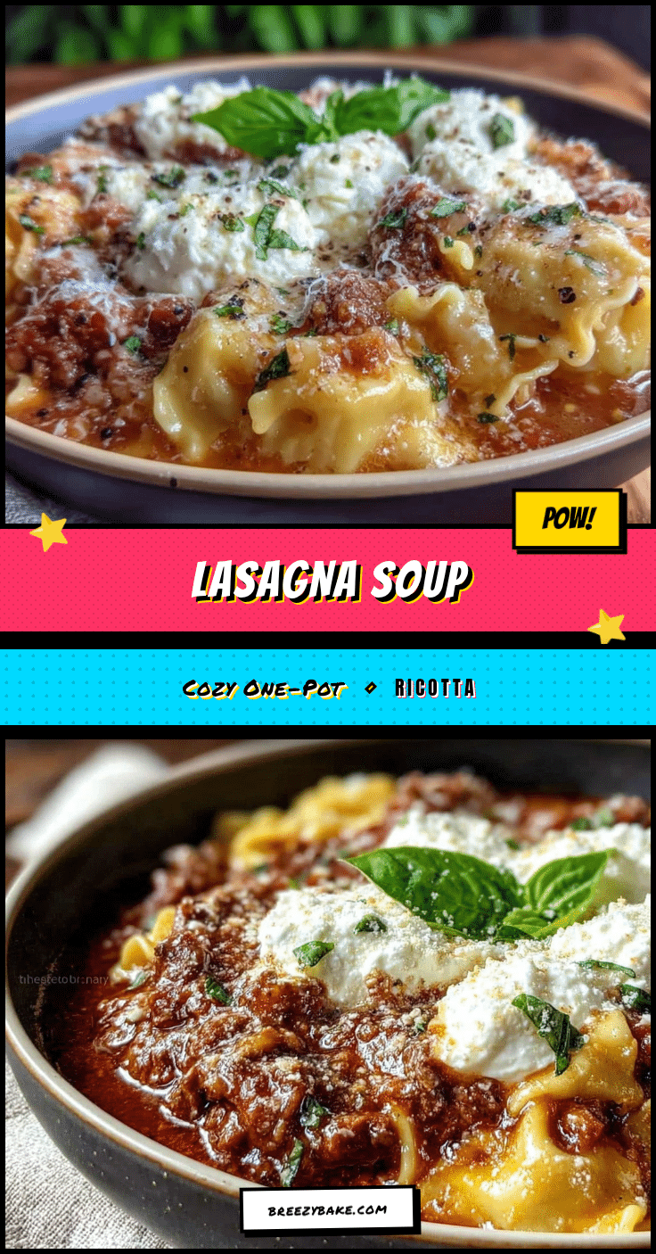 cozy one-pot lasagna soup recipe