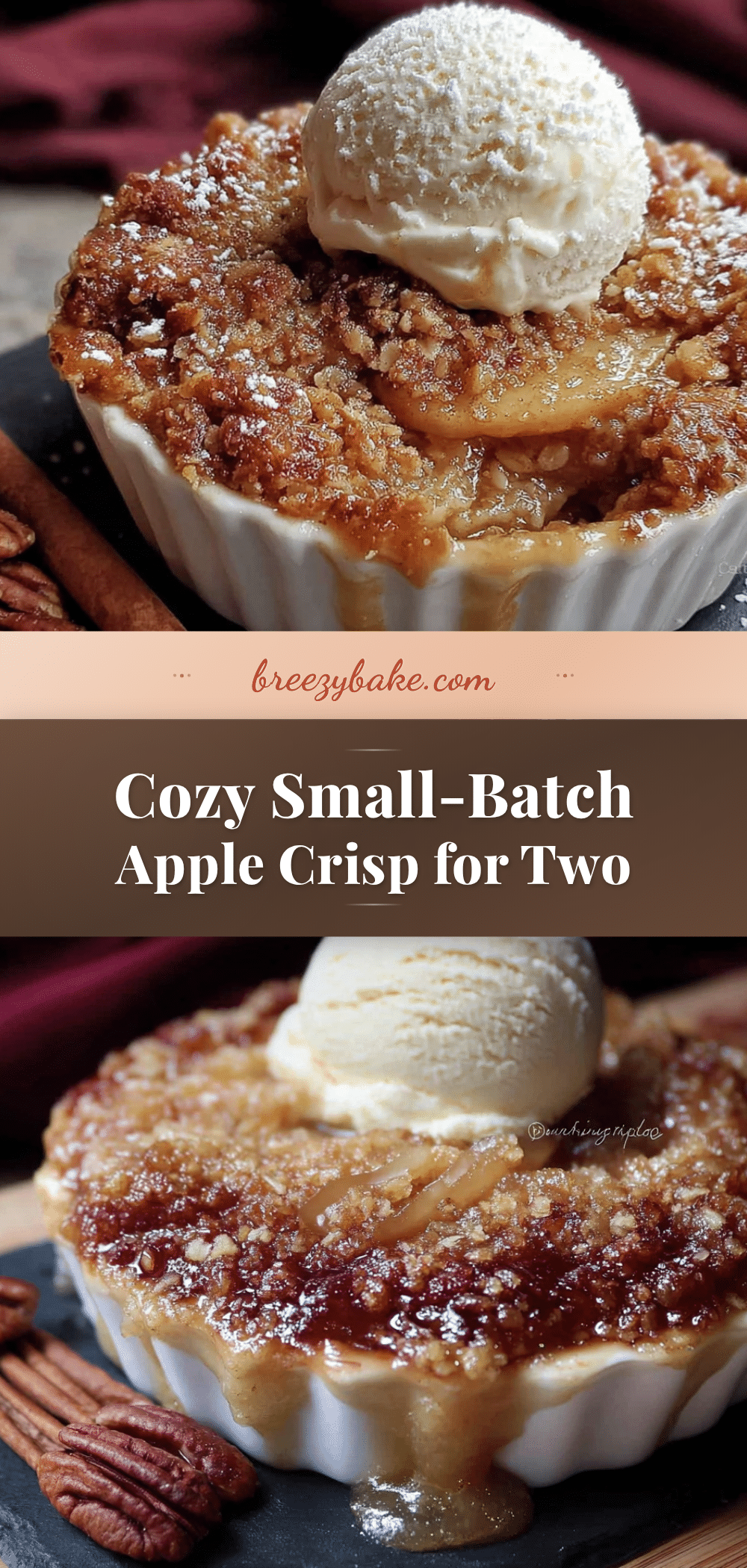 cozy small-batch apple crisp for two recipe
