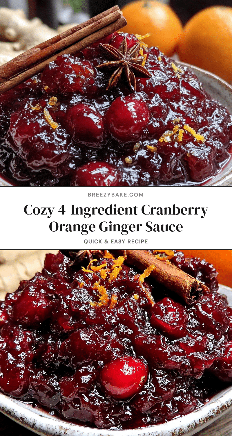 cranberry orange ginger sauce recipe