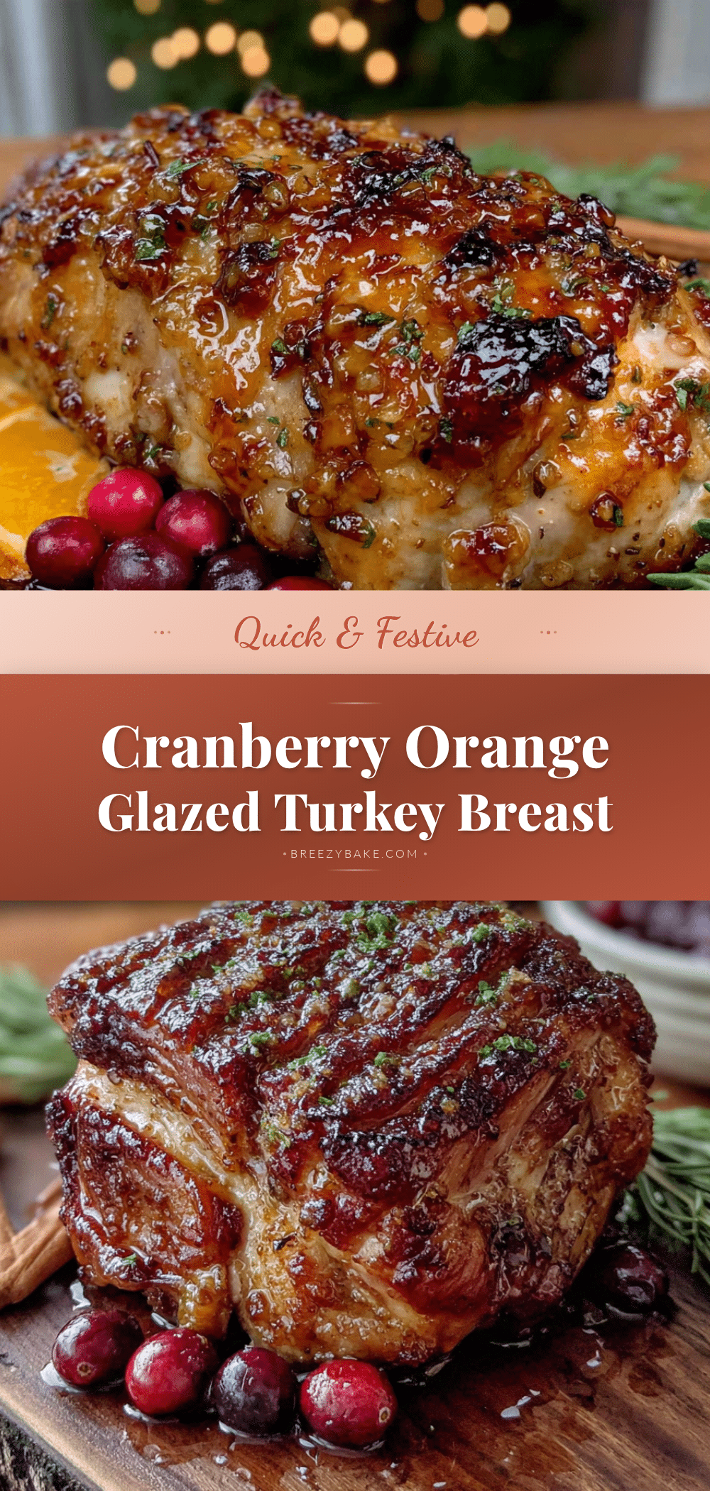 cranberry orange glazed turkey breast recipe