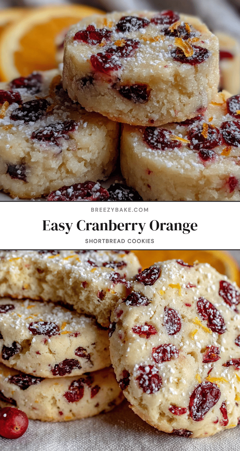 cranberry orange shortbread cookies recipe