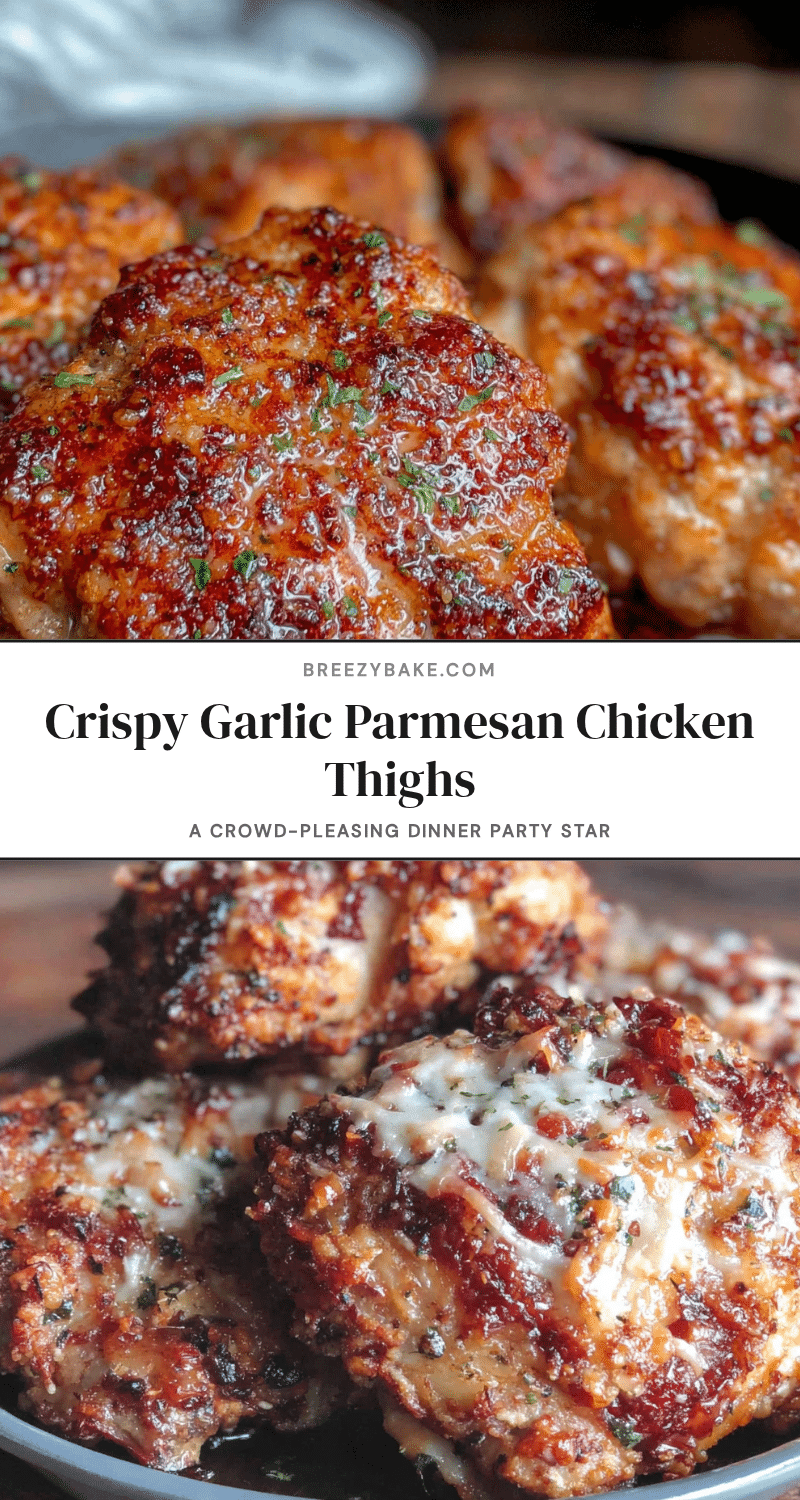 Crispy Garlic Parmesan Chicken Thighs recipe
