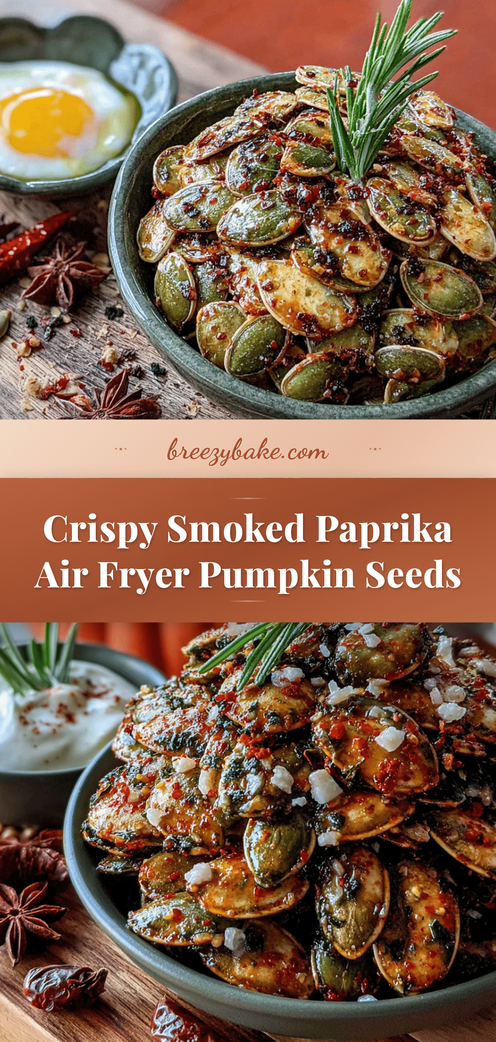 crispy smoked paprika air fryer pumpkin seeds recipe