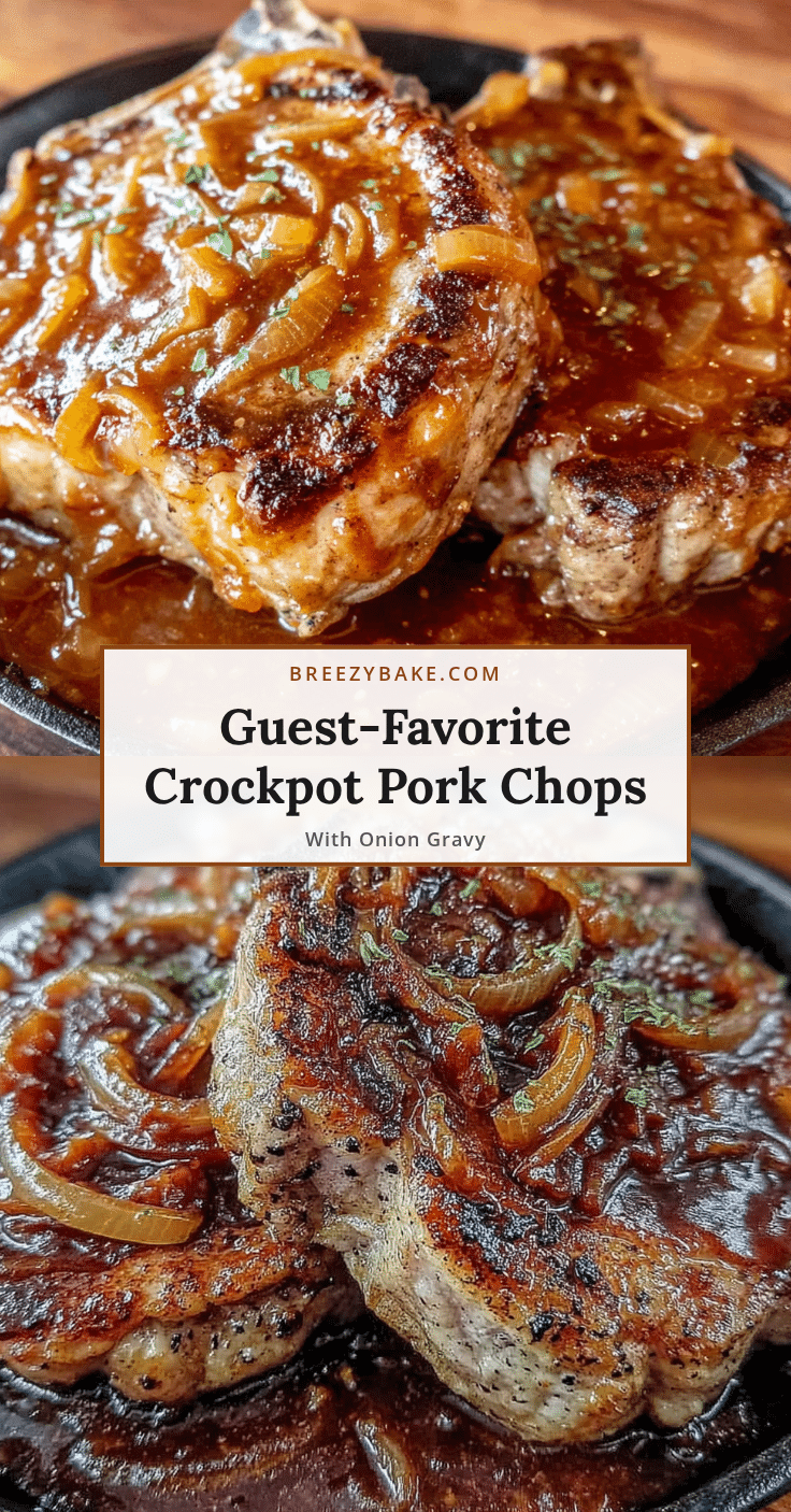 crockpot pork chops with onion gravy recipe