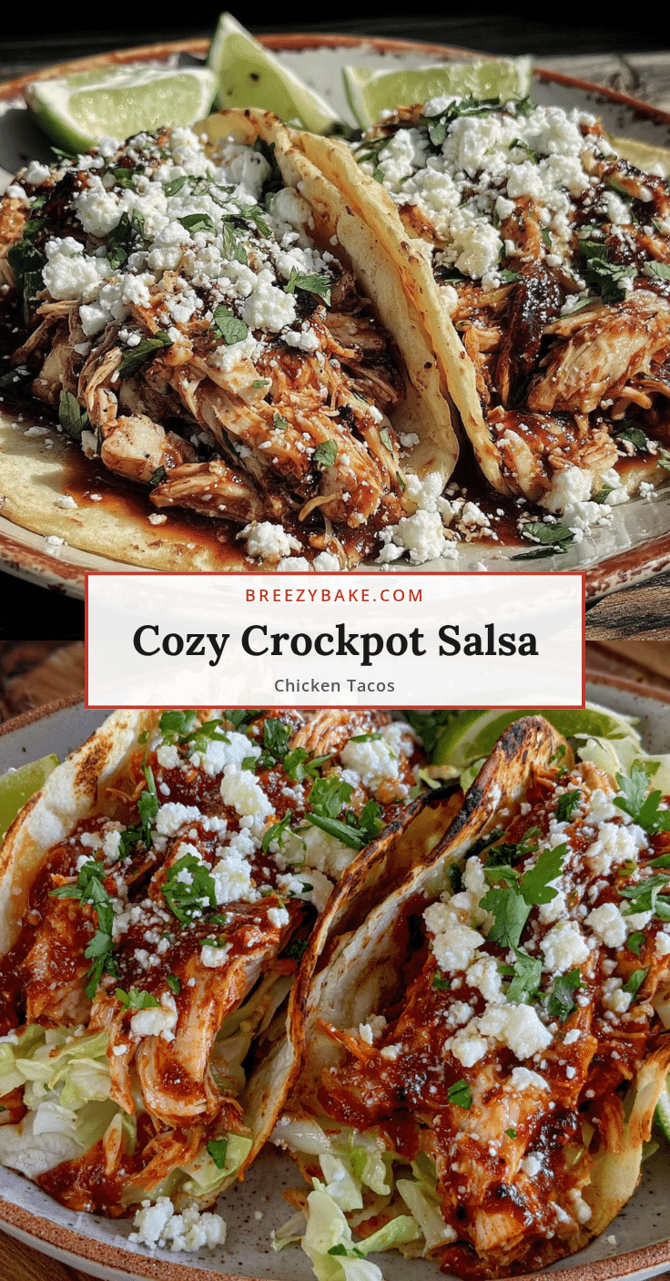 crockpot salsa chicken tacos recipe