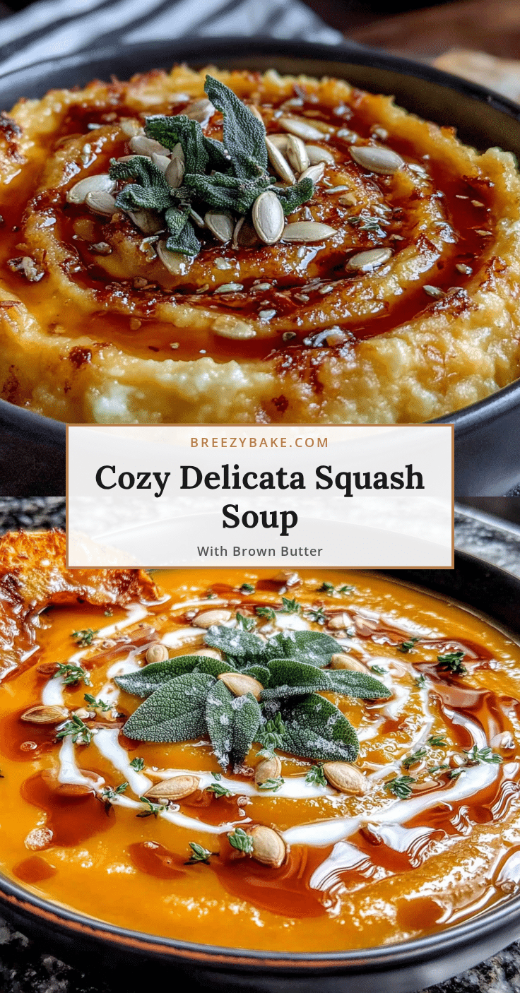 delicata squash soup with brown butter recipe