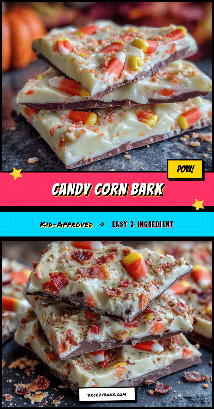 easy 3-ingredient candy corn bark recipe