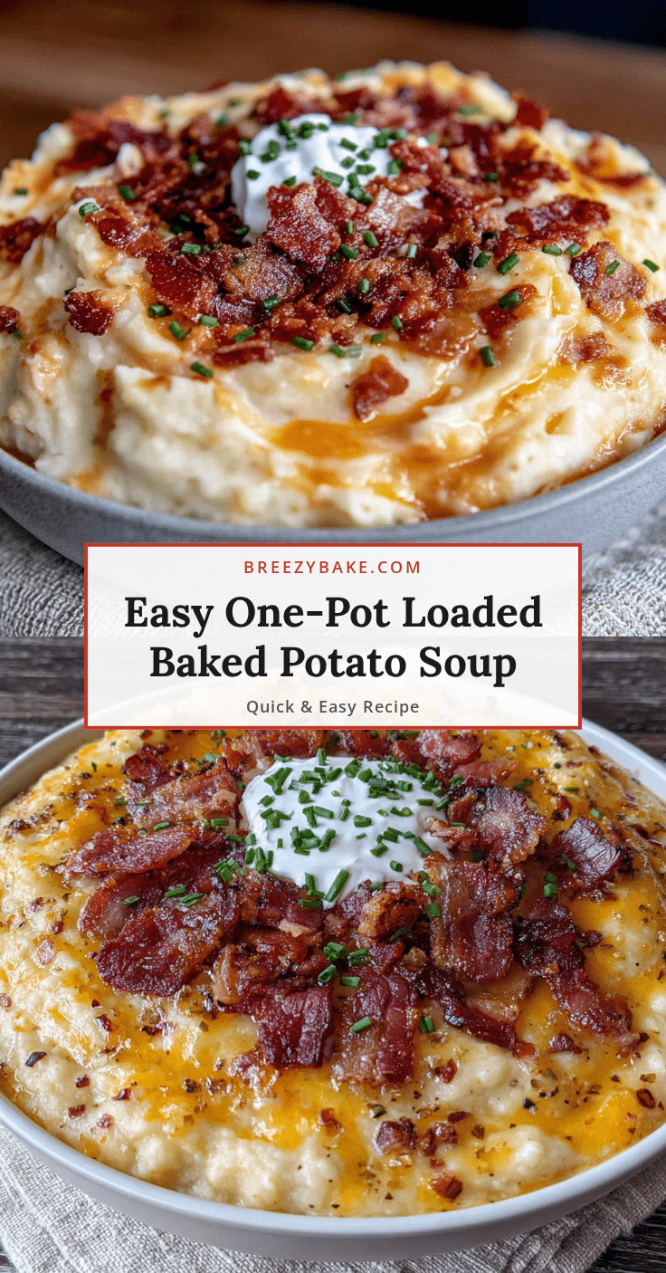 Easy One-Pot Loaded Baked Potato Soup recipe