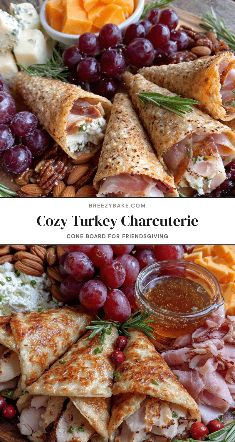 Friendsgiving charcuterie cone board recipe
