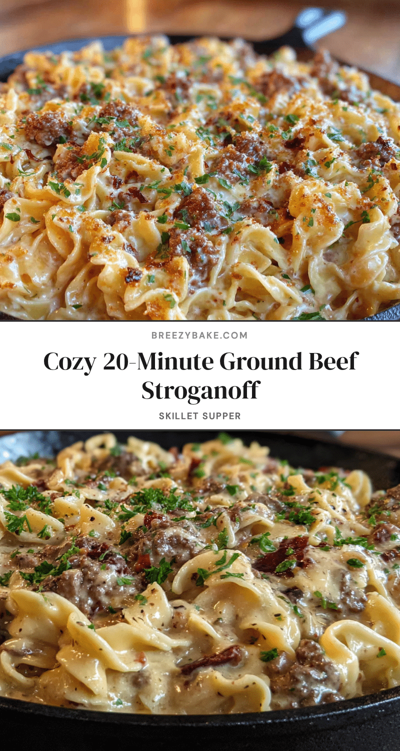 ground beef stroganoff skillet recipe