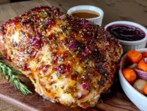 herb butter roasted turkey - featured image