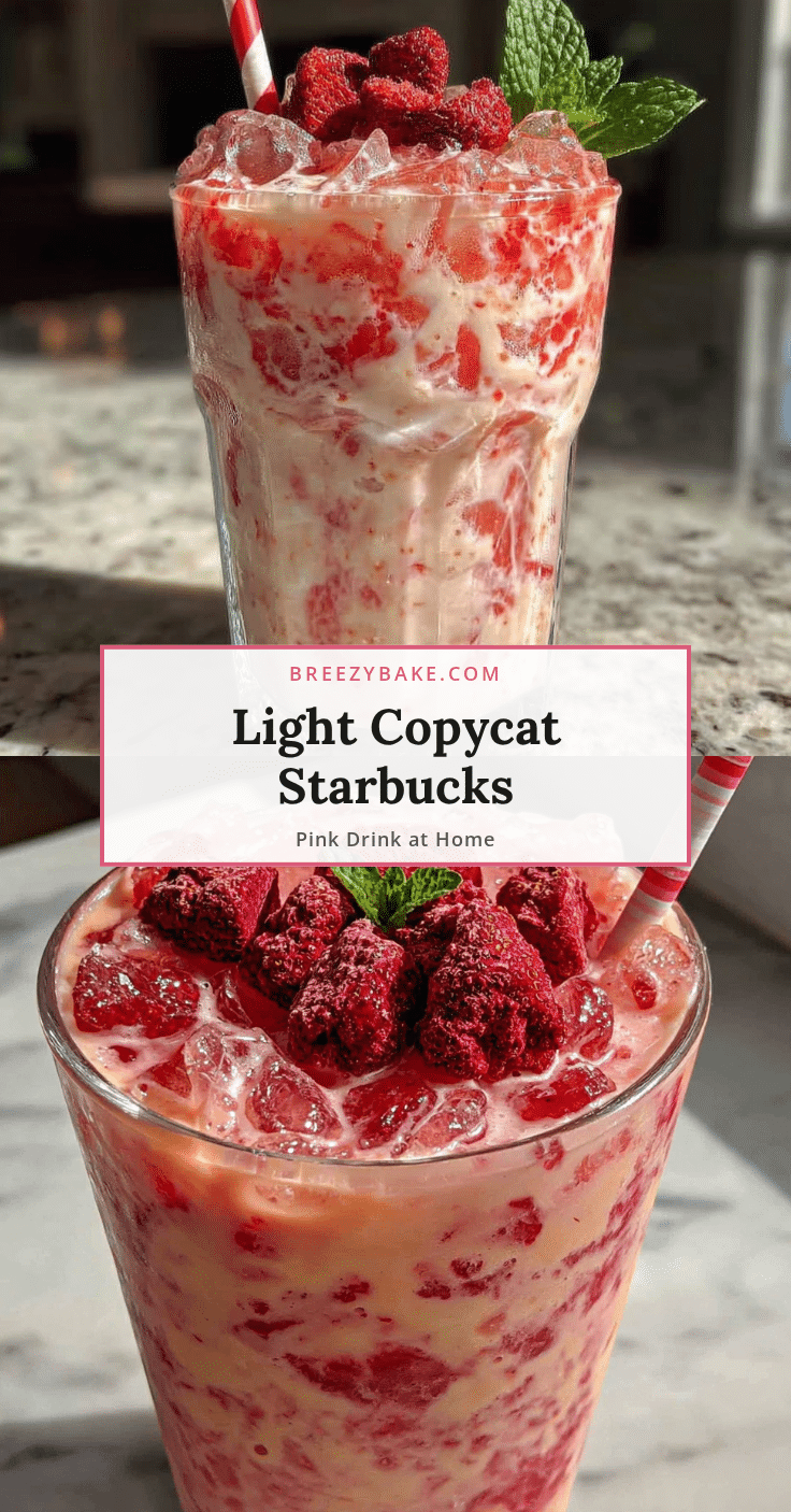 light copycat starbucks pink drink recipe
