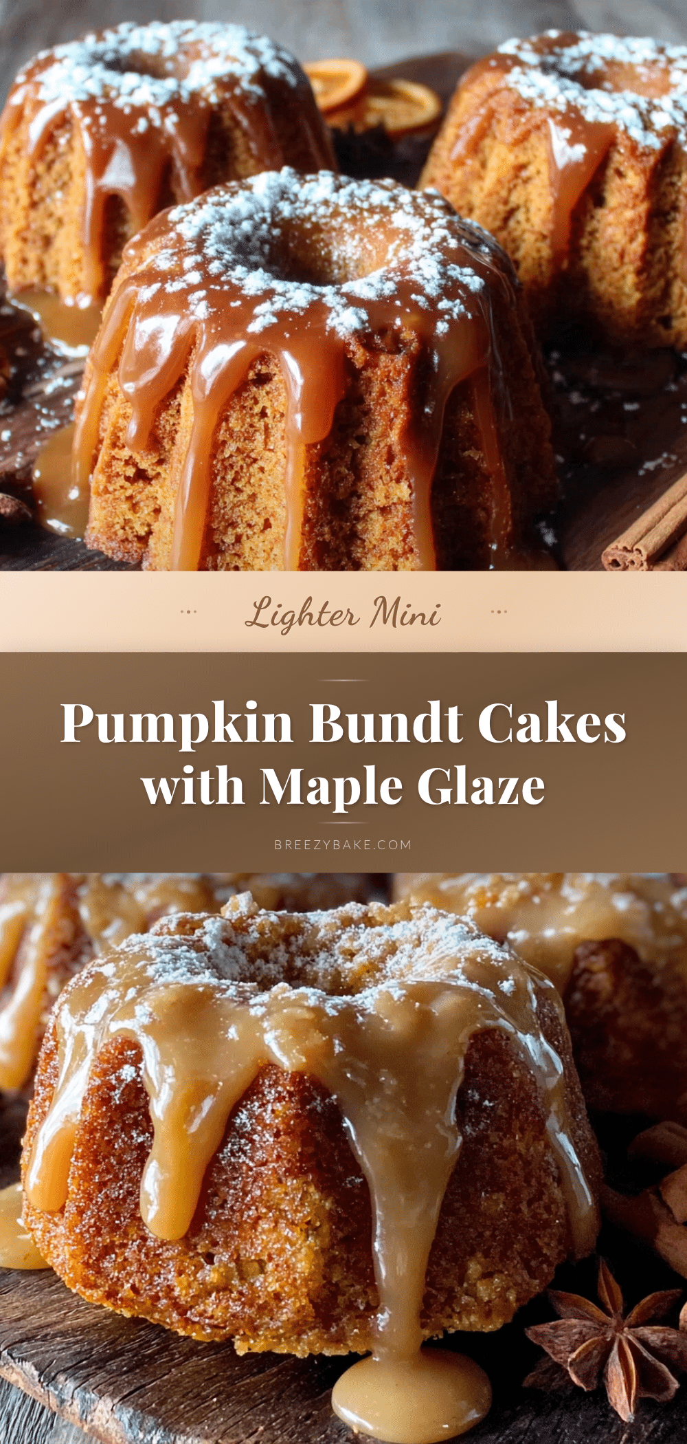 lighter mini pumpkin bundt cakes with maple glaze recipe