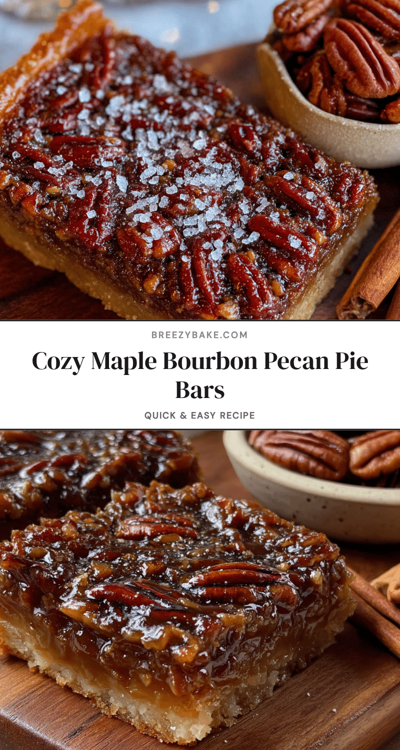 maple bourbon pecan pie bars recipe
