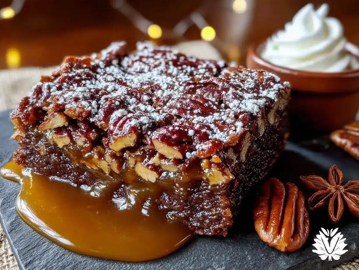 maple bourbon pecan pie brownies preparation steps