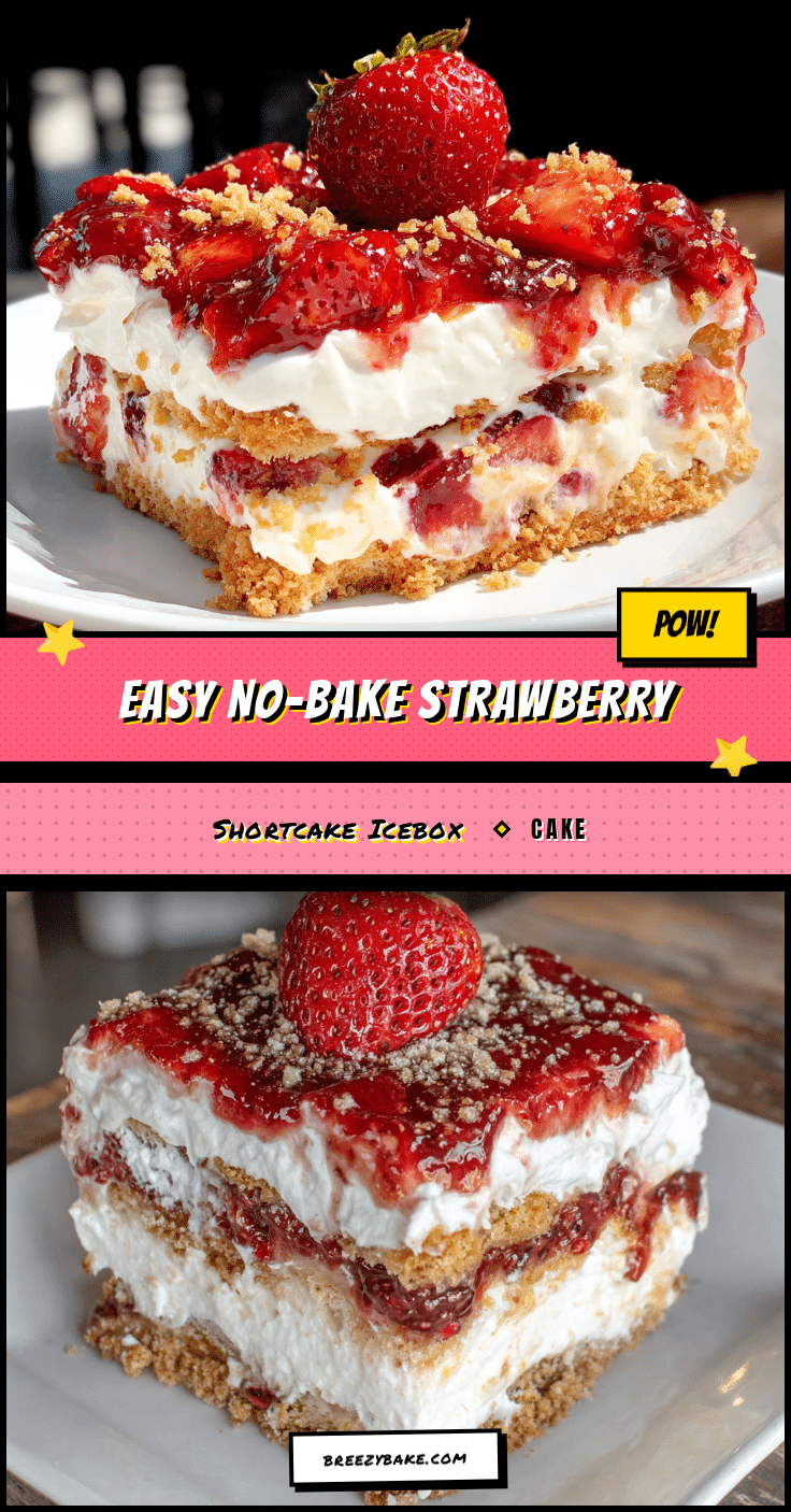 no-bake strawberry shortcake icebox cake recipe