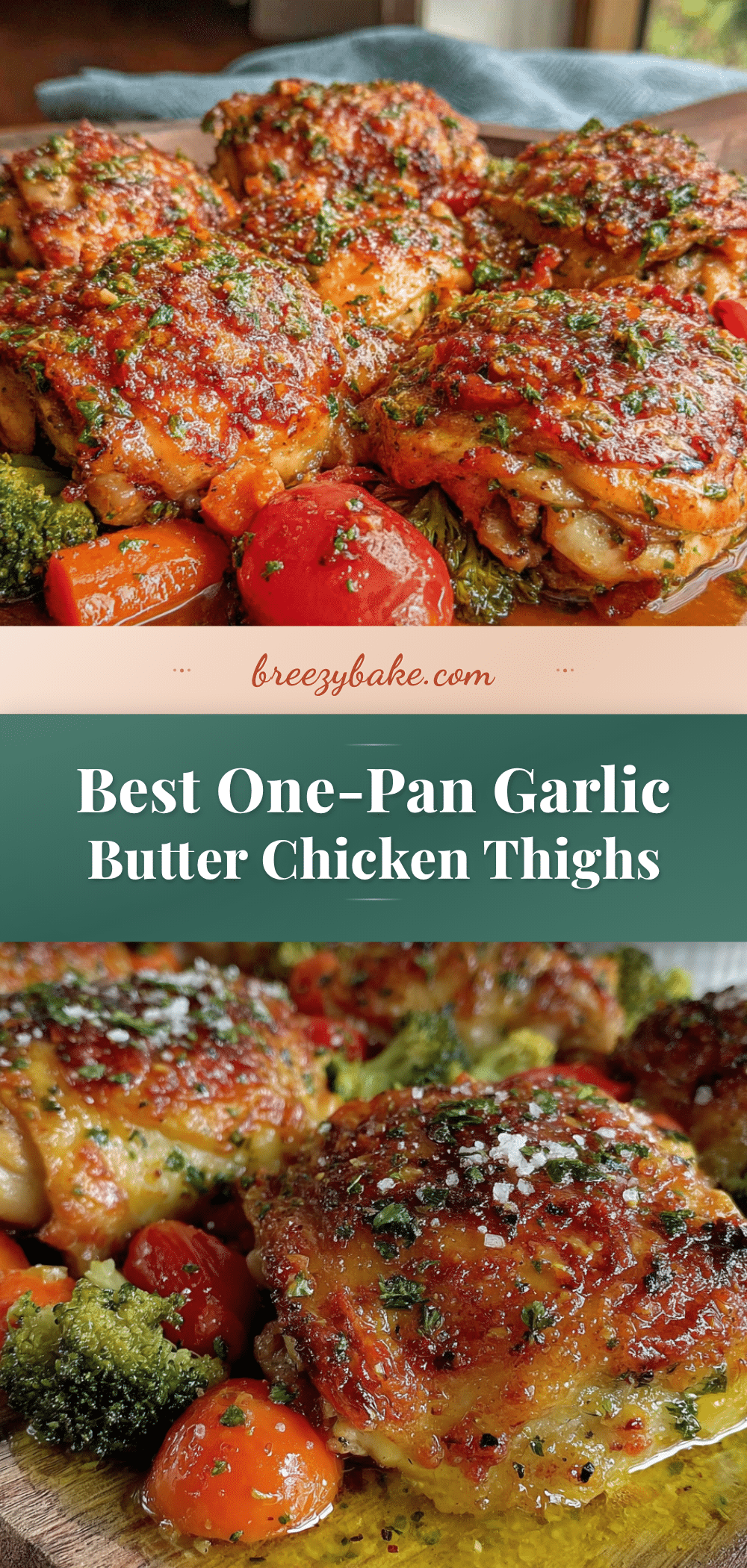 one-pan garlic butter chicken thighs recipe