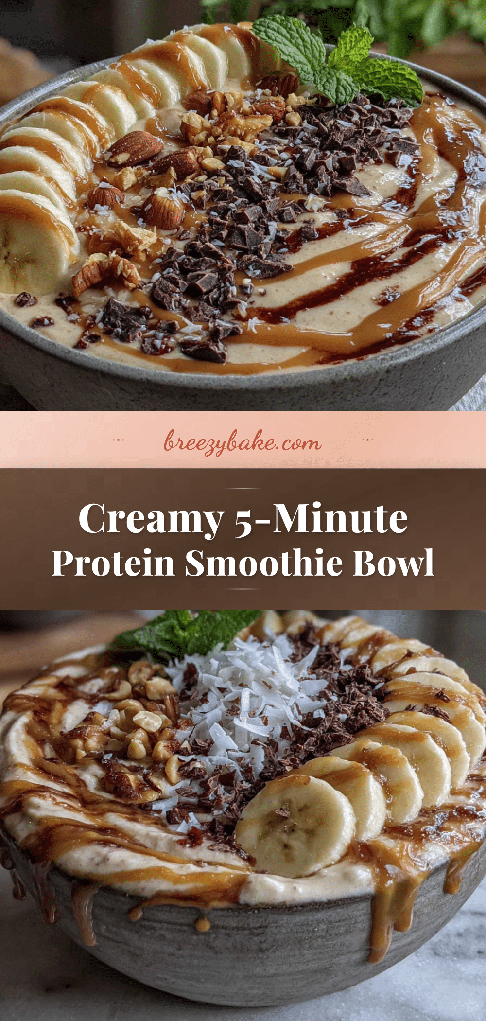 peanut butter protein smoothie bowl recipe