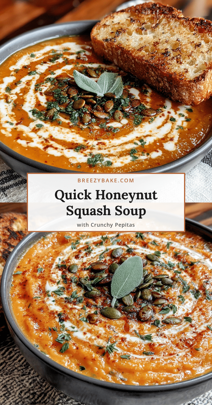 quick honeynut squash soup recipe