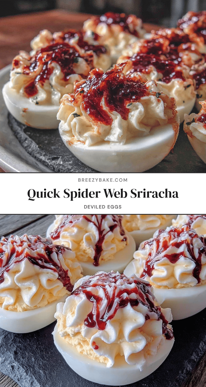 spider web sriracha deviled eggs recipe