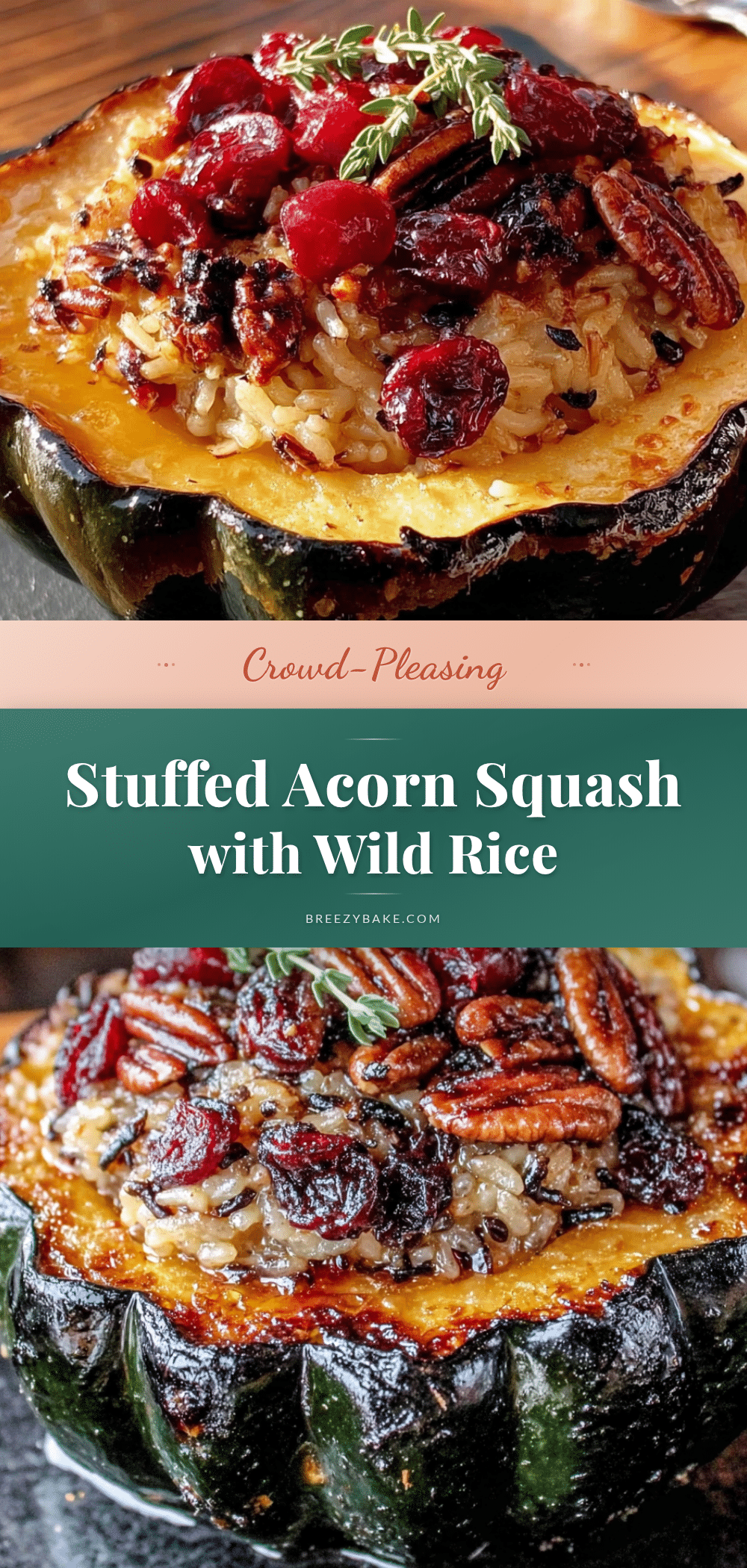 stuffed acorn squash with wild rice recipe