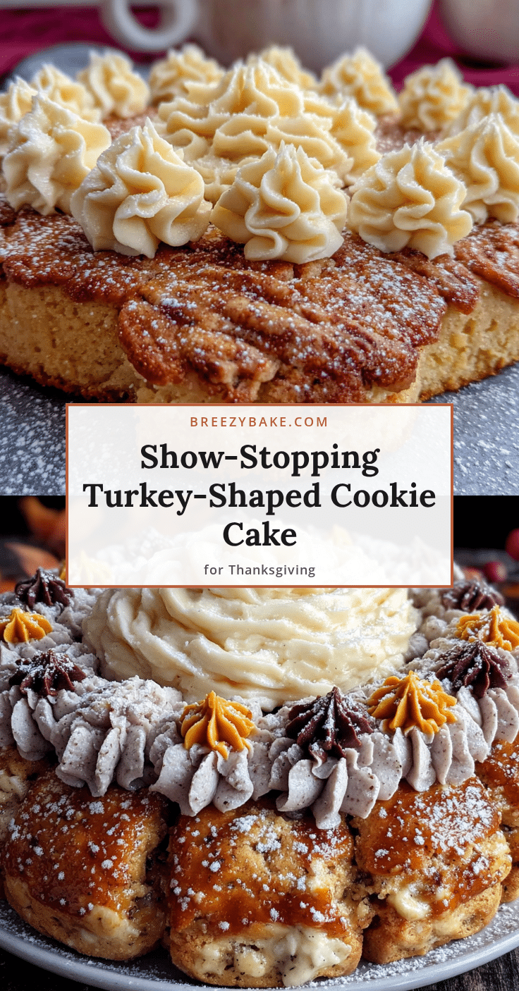 turkey-shaped cookie cake recipe