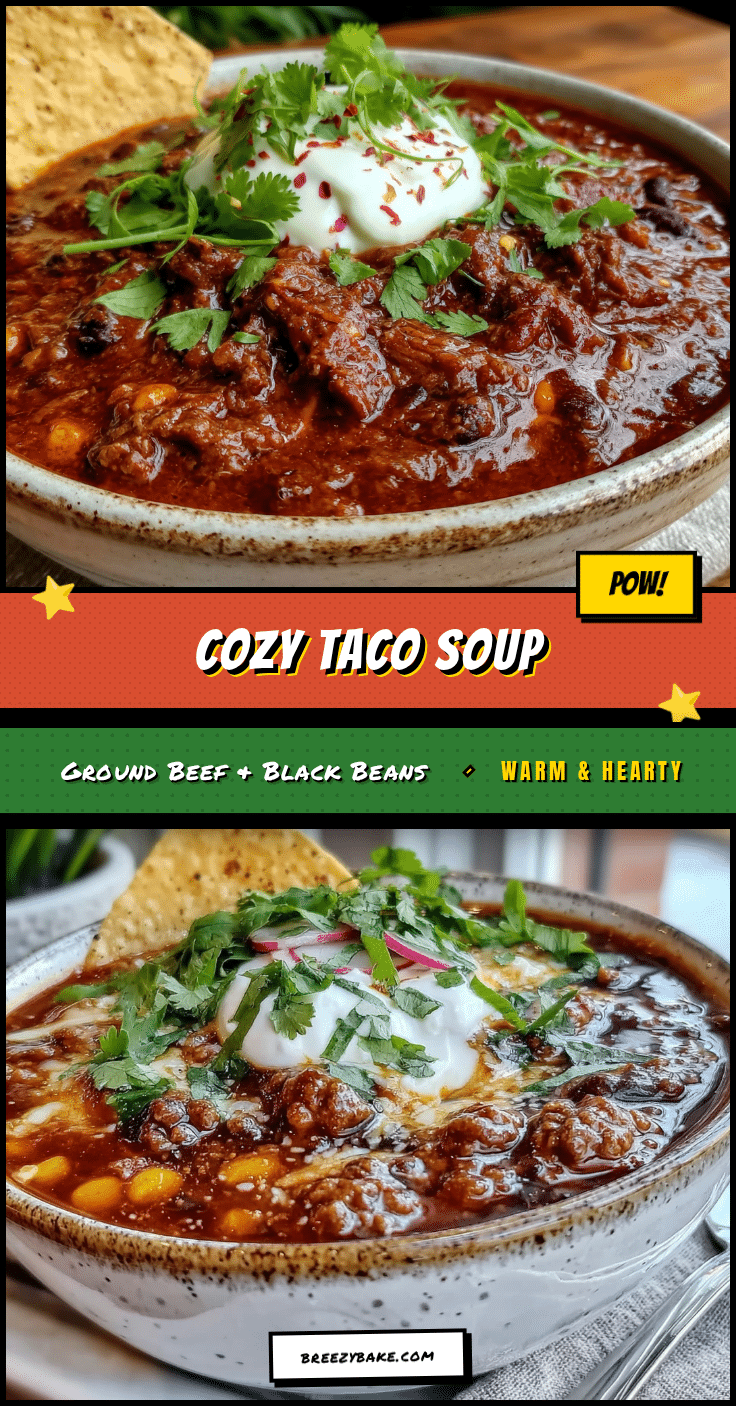 cozy taco soup with ground beef and black beans recipe