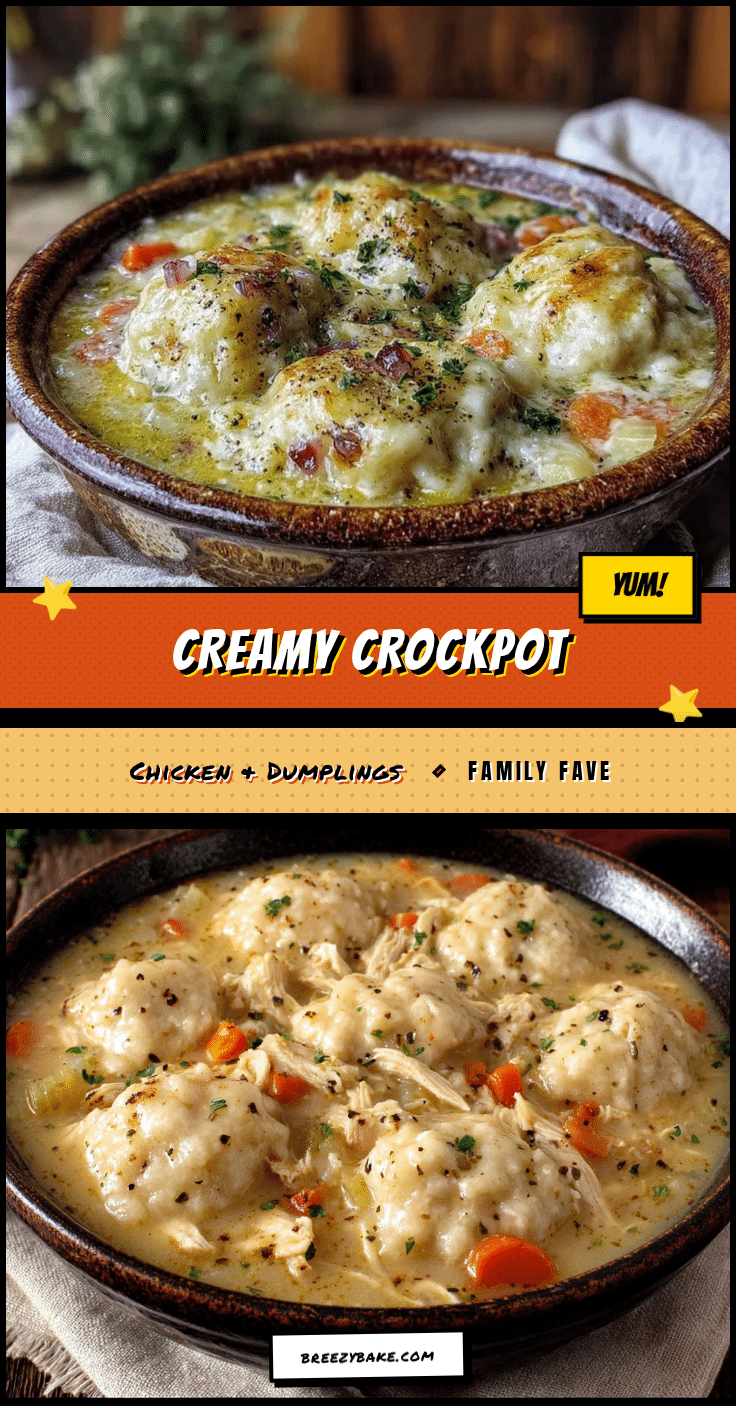 creamy crockpot chicken and dumplings recipe