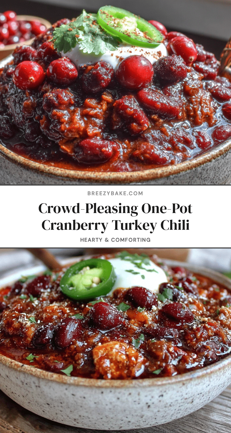 Easy One-Pot Cranberry Turkey Chili recipe