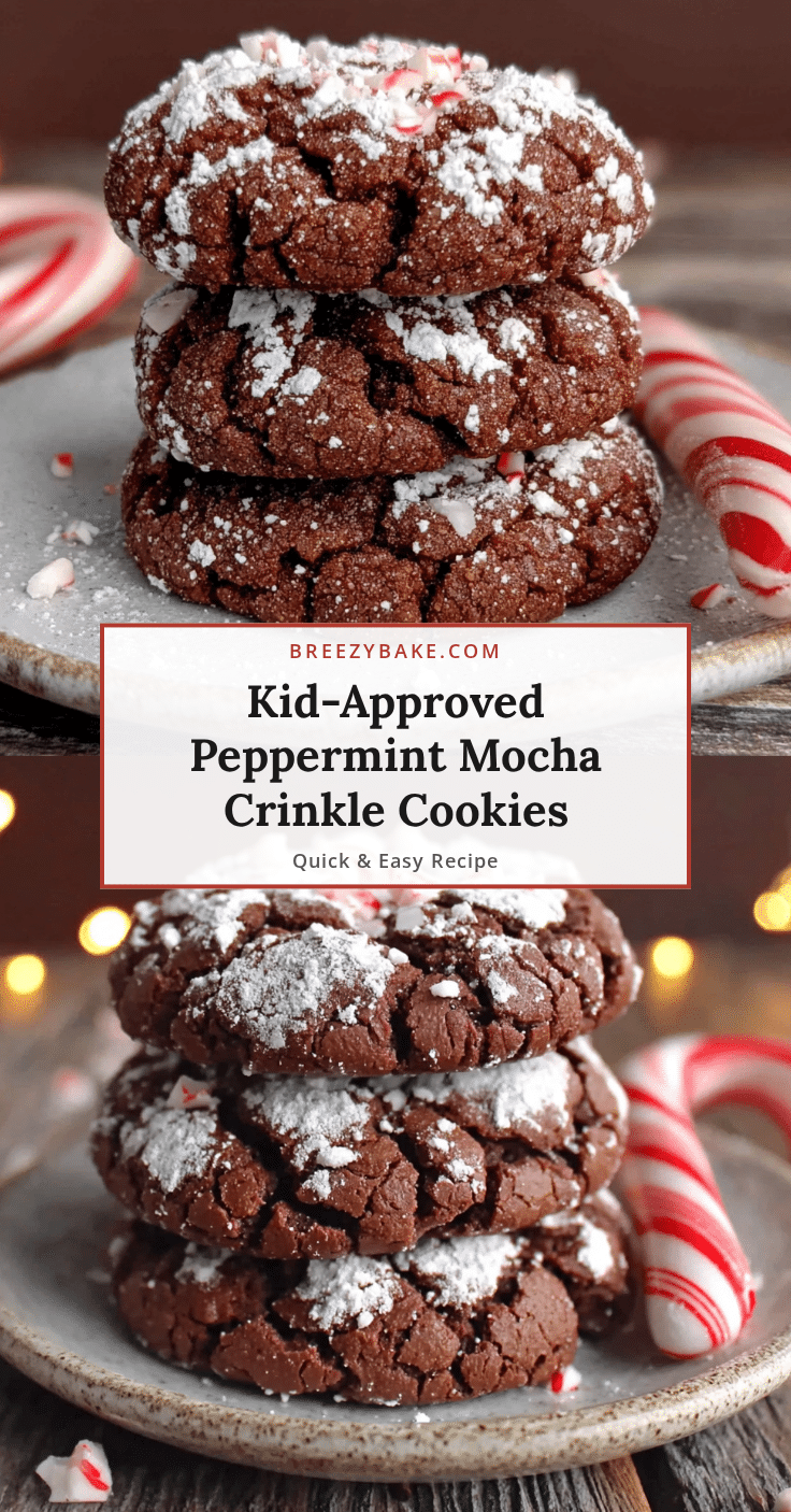 peppermint mocha crinkle cookies recipe